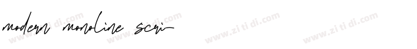 modern monoline scri字体转换
